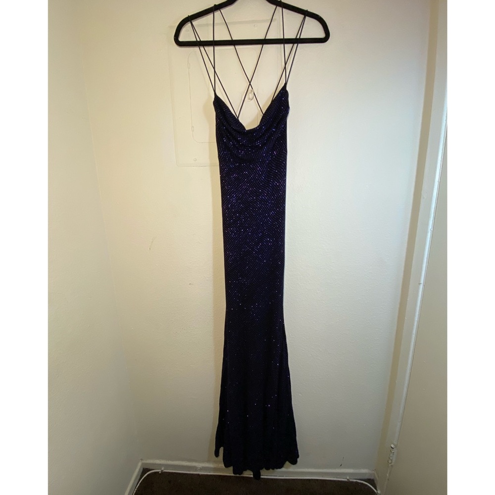 Purple sparkly party dress